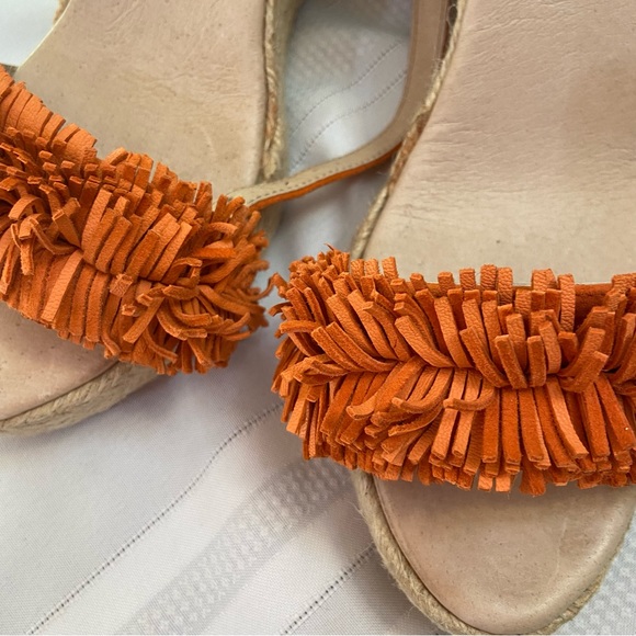 Sesto Meucci 8476 Womens Espadrille Wedge Sandals & Leather Fringe size 9.5 - Picture 2 of 11